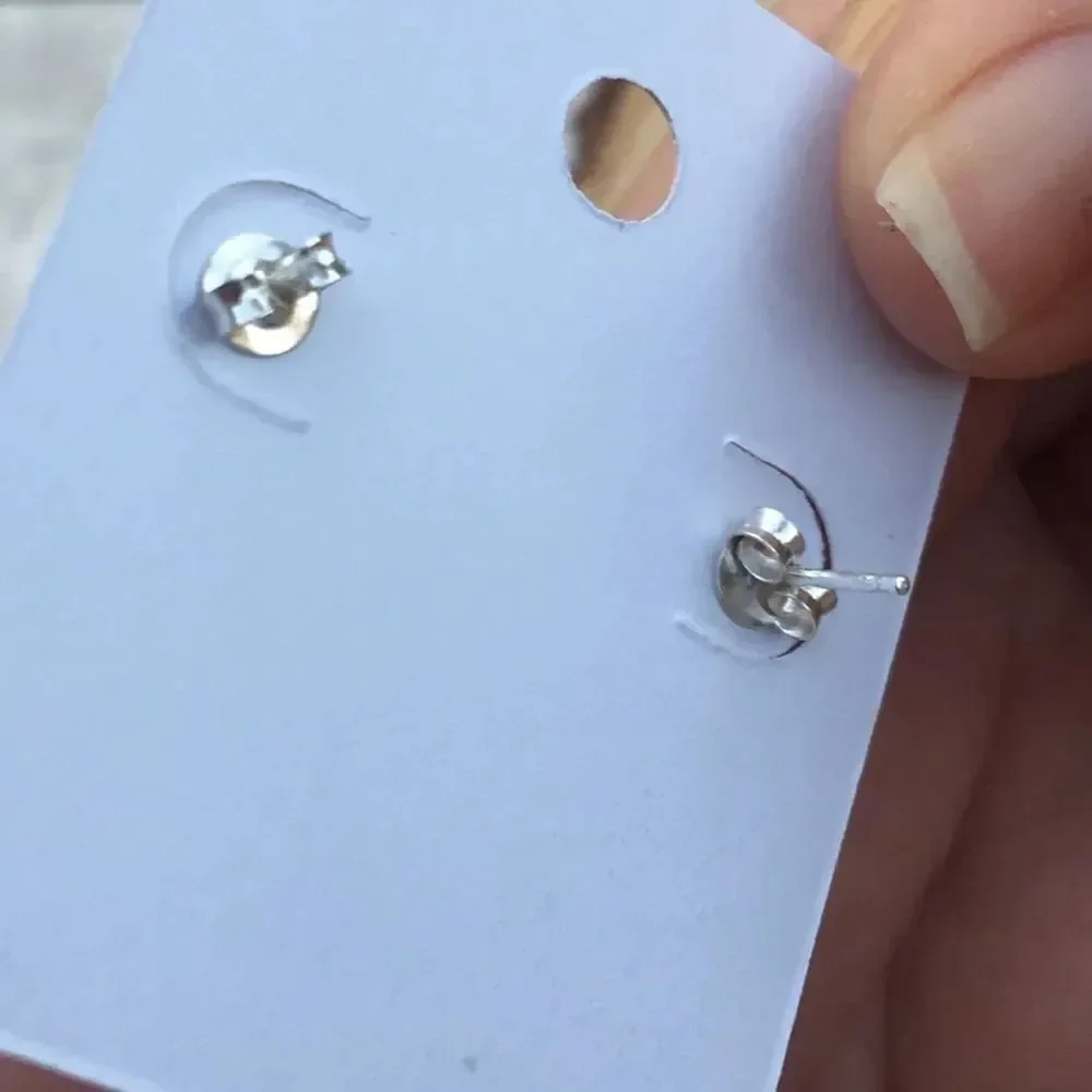 Girls sterling silver epoxy monkey earrings